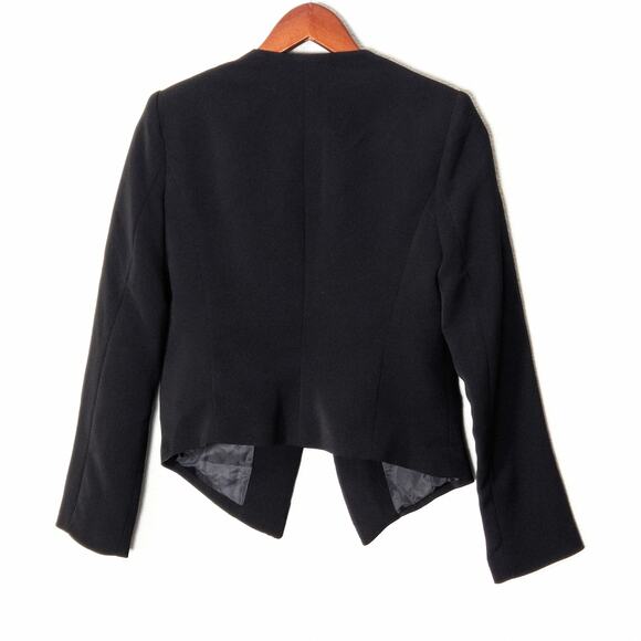 XXI Women’s Blazer Y2K Partycore Night Out Black Sequin Trim Cropped Jacket Sz S - Picture 2 of 12